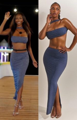 Trinity Navy Blue Dress Love Island USA S8E1 Season 8 Premiere